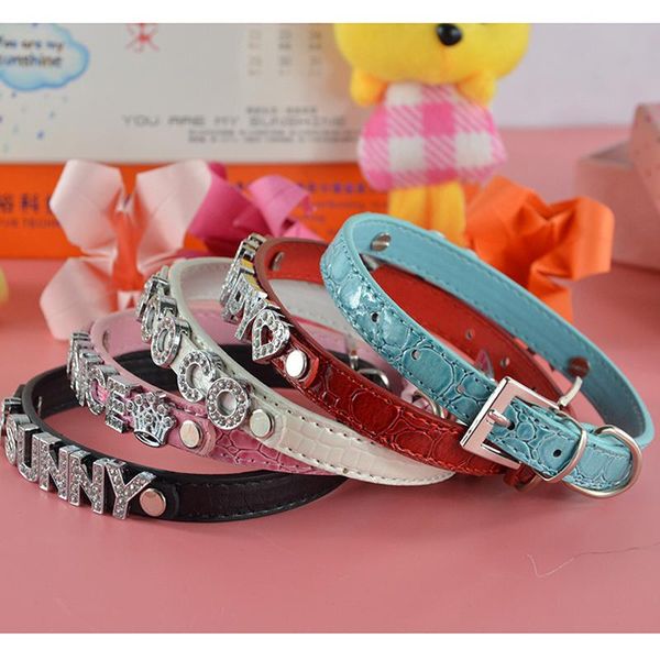 

double pu leather rhinestones dog cat collars with heart charm necklace small and medium pet /xs s m l & leashes