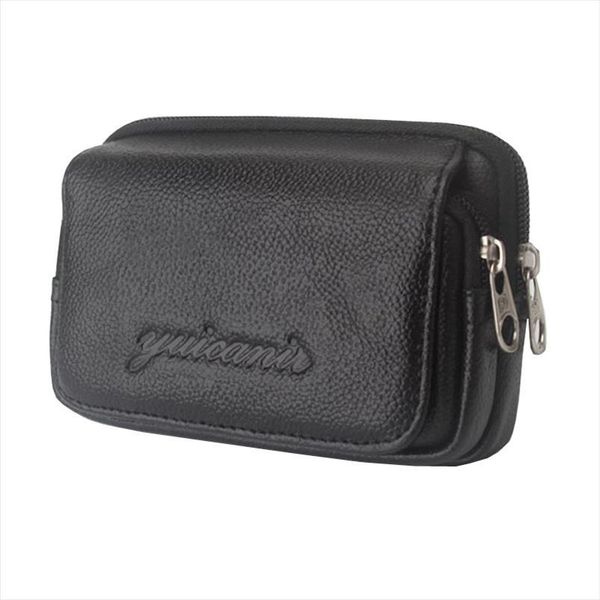 

waist bag men leather vintage travel cell mobile phone belt pouch purse fanny pack