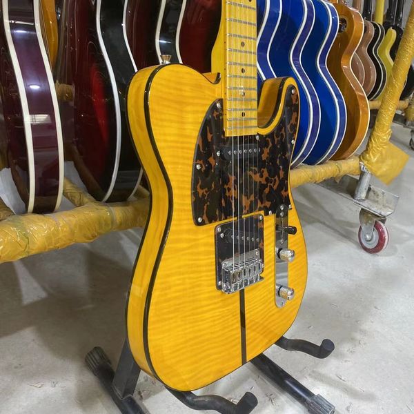 

custom madcat tele electric guitar burst flamed maple electric guitar