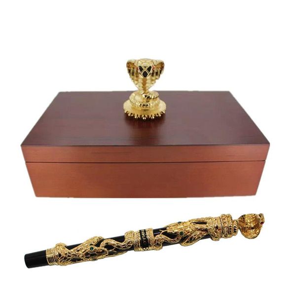 

fountain pens jinhao luxury creative gift pen 0.5mm fine nib snake design gold silver ink with a high-end box