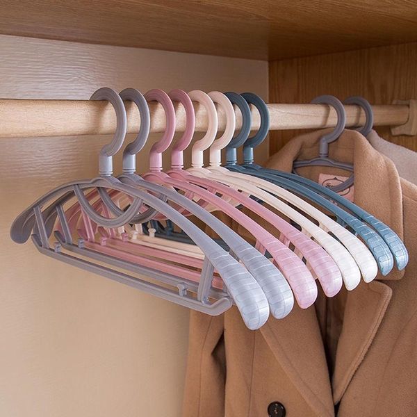 

hangers & racks solid color hanger thick and seamless wide shoulder household non-slip multifunctional dry wet clothes without trace