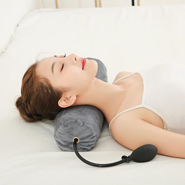 

pillow j cervical care latex adjustable column physiotherapy traction neck health head leg back support