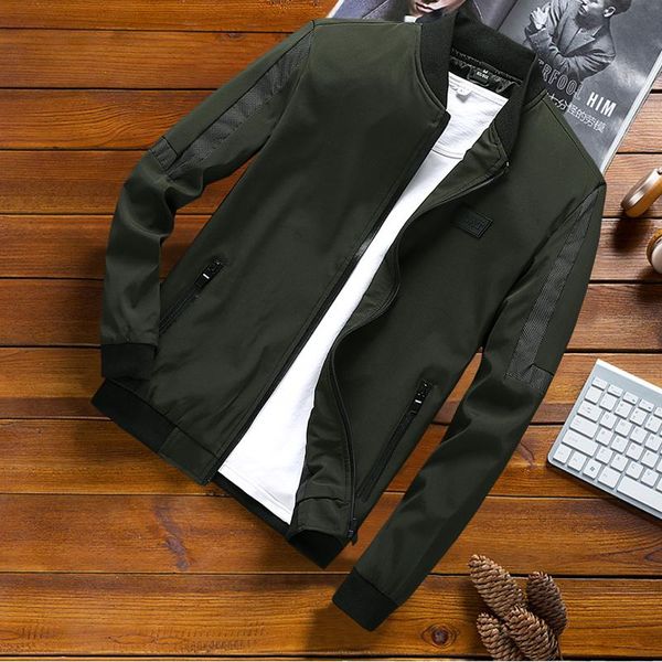 

men's jackets plus size 8xl-m 2021 spring autumn bomber casual male outwear windbreaker stand collar jacket mens baseball, Black;brown