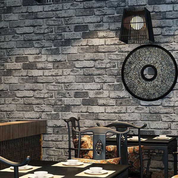

wallpapers antique old brick shaped fake small restaurant decoration wallpaper el wall shop box
