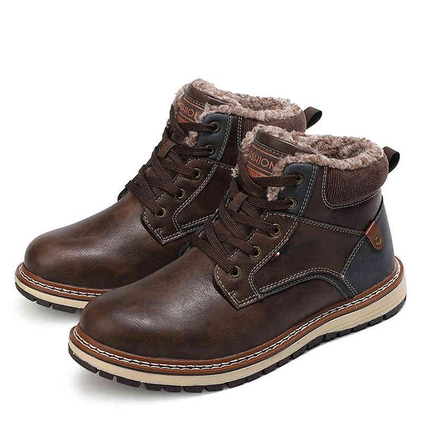 

boots winter men ankle boot classic comfortable casual shoes non-slip warm men's outdoor boots1 jt2d, Black