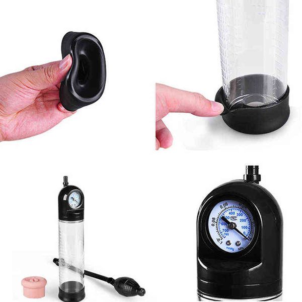 NXY Sex pump toys Sex Toys for Men Pompa per pene Ingrandimento Dick Extender Barella Enhancer Trainer Pompe per vuoto con calibro Masturbatore maschile 1125