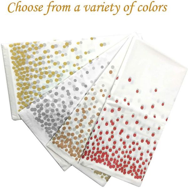 

table cloth waterproof disposable party cover with dot print decoration to holiday kitchen birthday