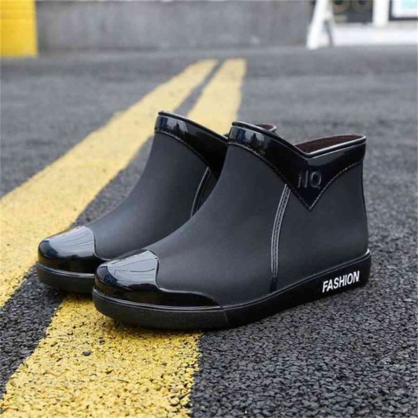 

womens boots rain boots ladies female rainboots pvc brand fashion waterproof designer luxury ankle boots rubber shoes woman, Black