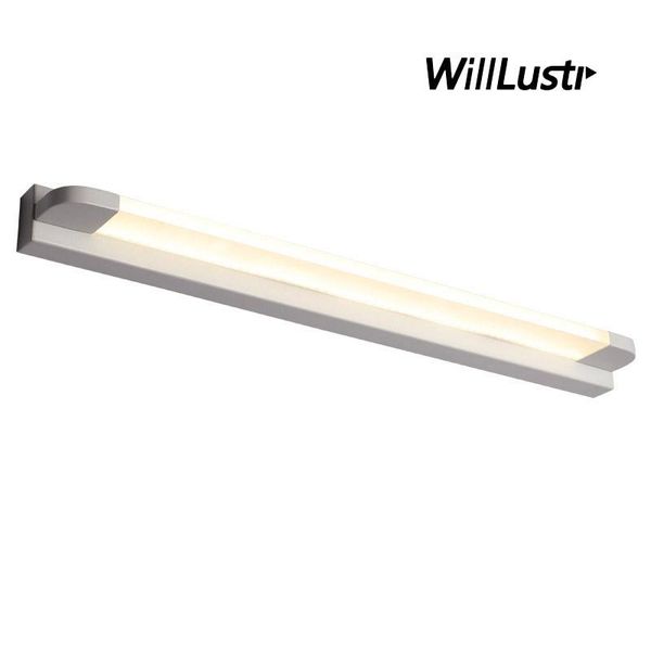 Lámparas de pared Moderno LED Sconce Hierro Acrílico Espejo Lámpara El Restaurante Baño Guardarropa Vestidor Negro Blanco Minimalista Luz