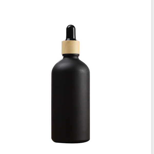 

storage bottles & jars 50pcs/lot essential oil bottle 5ml 10ml 15ml 20ml 30ml 50ml black frosted bamboo ring original liquid dropper glass