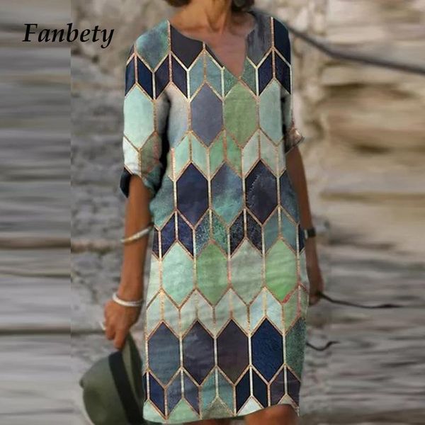 

women vintage pattern print a-line dress autumn elegant v-neck party dresses female casual long sleeves loose vestido, Black;gray
