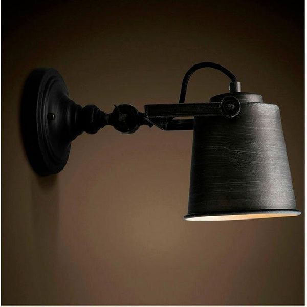 

retro industrial style mural iron lampshade antique wall lamp attic adjustable spot light decorative spotlights