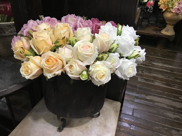 

9-heads/bundle artificial rose bouquet latex flower real touch like real home decor bridal rose