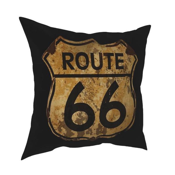 

cushion/decorative pillow route 66 usa cover decoration california sign cushion throw for sofa polyester double-sided printing vintage