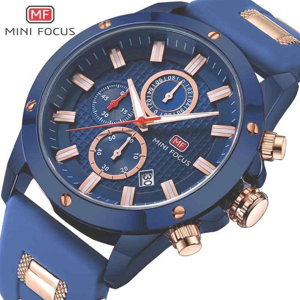 

wristwatches quartz male sports watch minifocus silicone band watches racing men students game run chronograph men's glow hands clock, Slivery;brown