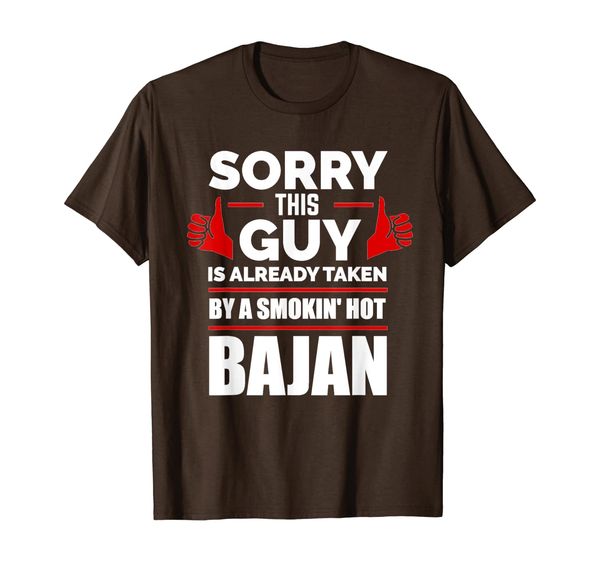 

Sorry This Guy is Taken by Smoking Hot Bajan Gift Barbados T-Shirt, Mainly pictures