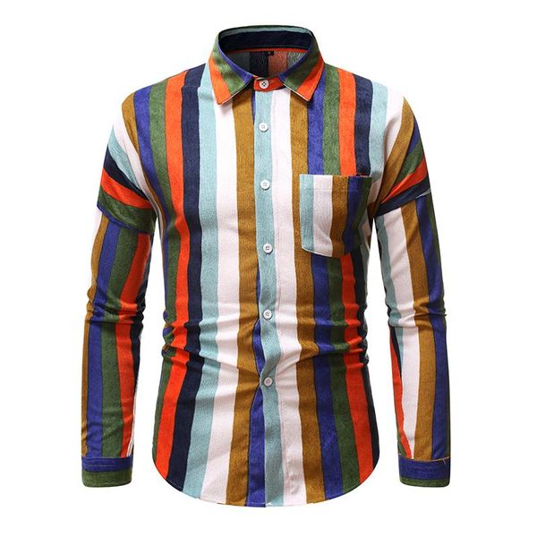 

men's casual shirts spring shirt fashion business slim striped dress long-sleeved cotton comfortable large size 5xl, White;black