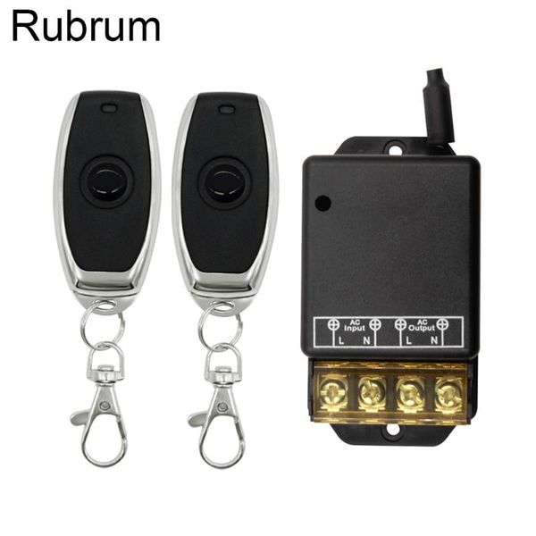 

smart home control rubrum 433mhz wireless remote switch 220v light and rf relay 1 button receiver water pump 30a power controller