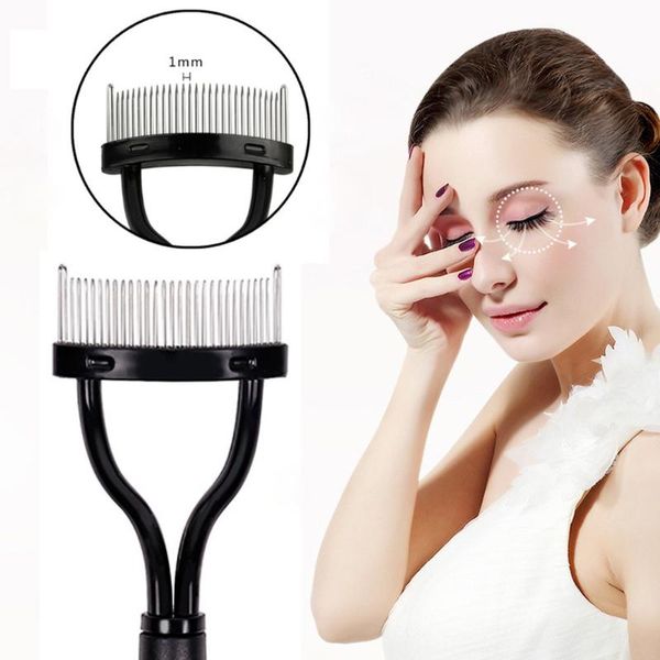 

eyelash curler 2021 beauty makeup lash separator foldable metal brush comb mascara curl tool