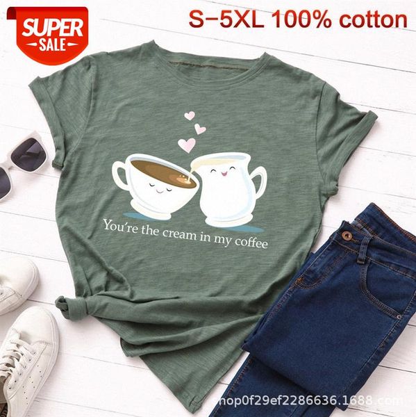 

women's loose round neck short-sleeved cotton t-shirt f03 #8i2s, White