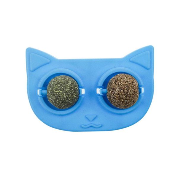 

bite-resistant catnip toys funny pet snack spin kitten educational molars teething plaything (blue) cat