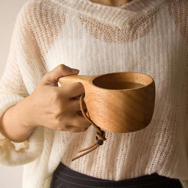 

cups & saucers wooden beer tea coffee juice milk water cup bar kitchen teaware handle mug gift