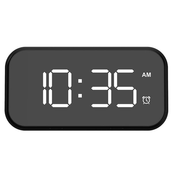 

digital alarm clock snooze dimmer mirror surface without battery wall clocks