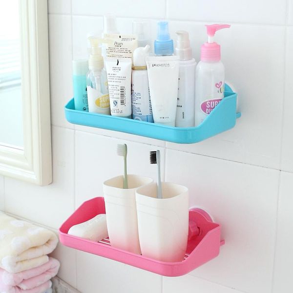 

bathroom storage & organization fashion 1pcs powerful corner space shelf shower bath suction holder kitchen sucker organizer