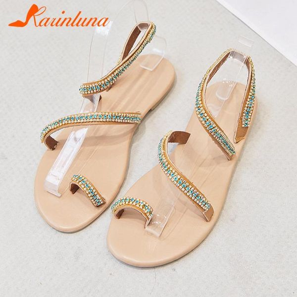 

ladies 2021 casual slip-on flat beach sandals elegant shallow women sweet colorful beading shoes, Black