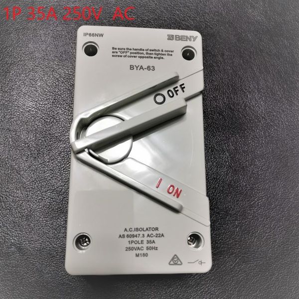 

smart home control saa approved ip65 pv solar ac isolator 1p 35a 250v rotate quality 5 years warranty