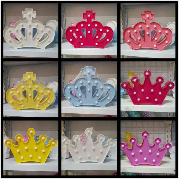 

led crown modeling letter small night children's room girl bedroom decorative lamp
