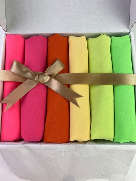 

trendy women's hijab heavy chiffon scarf wrap solid color shawls headband muslim hijabs gift box headscarf foulard scarves, Blue;gray
