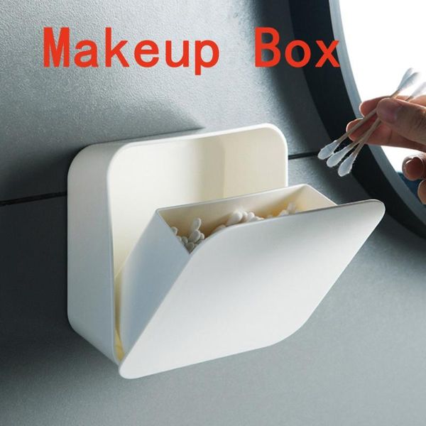 

makeup organizers bathroom organizer wall-mounted na kosmetyki removable rangement cotton storage box boxes & bins