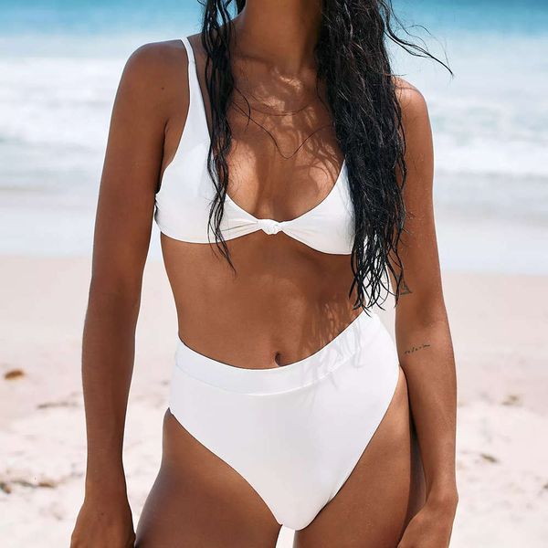 

women's swimwear bikinis bikini 2021 split solid swimsuit 98pe, White;black