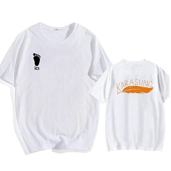 

kawaii anime haikyuu t-shirt japanese harajuku style streetwear cartoon karasuno graphic tees men's t-shirts, White;black