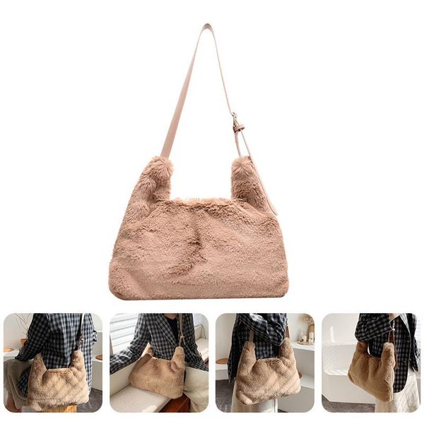 

storage bags 1pc plush shoulder bag fashion crossbody chic messenger