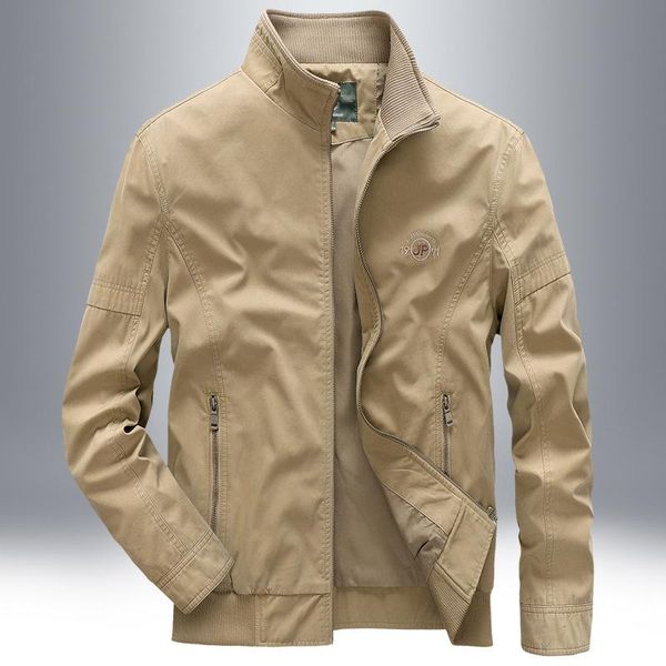 

plus size military jacket men spring autumn cotton multi-pockets quality outwear casual mid-long coats male jaqueta masculina4xl men's, Black;brown