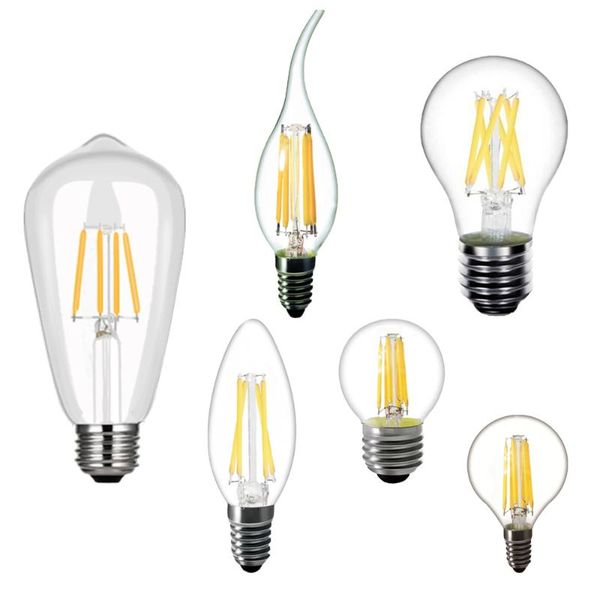 

bulbs led bulb 2850k warmwhite e14 c35 2w 4w 6w 220v , e27 filament light st64 a60 2700k 3000k, edison lamp