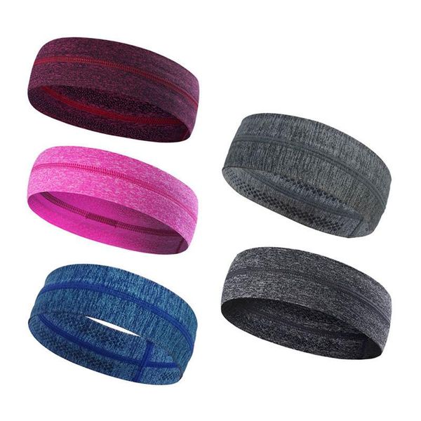 

pink gray sport sweatband headband head sweat band yoga running tennis headscarf silicone anti-slip hairband, Yellow;black