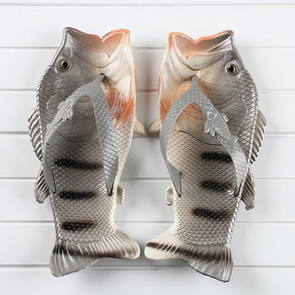 

slippers of fish women beach shoes slides summer flat flip-flops boys girls funny slipper indoor home sandals, Black