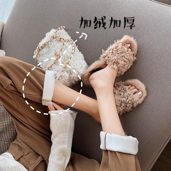 

thick velvet chic high waist pants loose jeans female winter casual solid wide leg trousers streetwear long women's, Blue