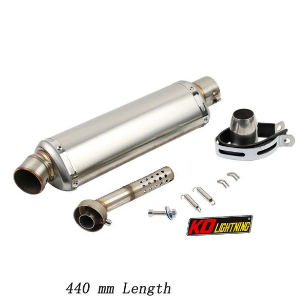 

51mm universal motorcycle exhaust tail pipe with db killer 310/370/440mm stainless steel system for atv street bike