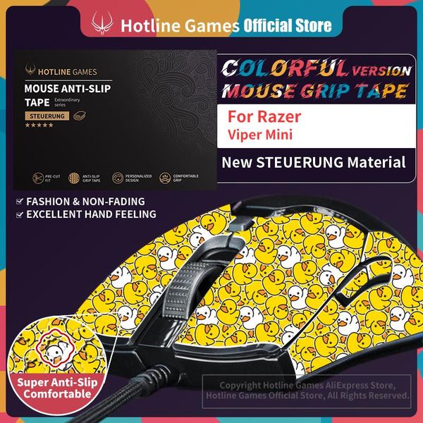 

mice line games mouse grip tape for razer viper mini gaming anti-slip [color-cute duck]