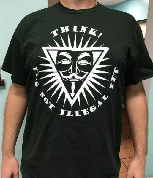 

think it's not illegal yet t shirt tee anonymous anon 4chan legion sm-5xl avail., White;black
