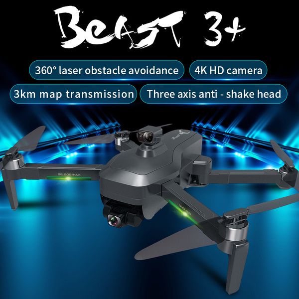 SG906 Max Drone с 4K камерой для взрослых, анти-встряхивающие 3-оси Гимбальные дроны, длительное время полета, 5G Wi-Fi GPS Следуйте за мной, лазерное препятствие предотвращение, бесщеточный мотор, 2-1