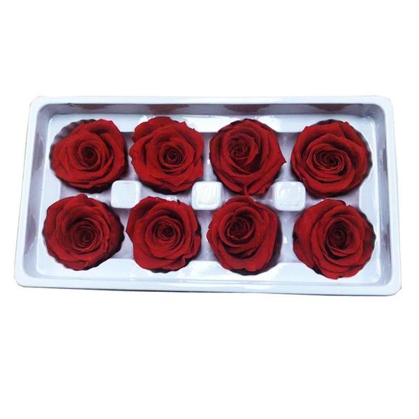 

decorative flowers & wreaths 8pcs/box preserved flower immortal rose 4-5cm diameter mothers day gift eternal life material b