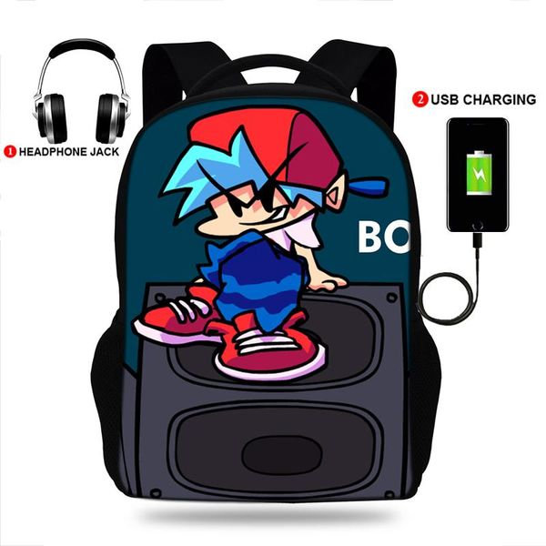 

school bags usb charger for teenage boys &girls funkinner print backpack mens lapbagpack travel rucksack