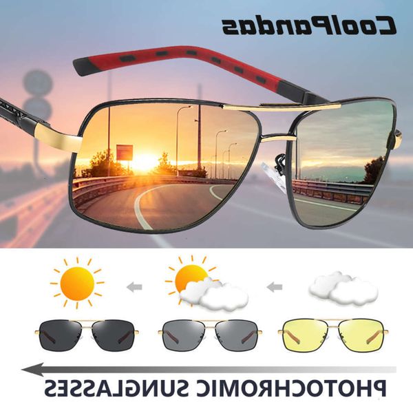 

brand polarized pchromic sunglasses men day night vision dual eyes protect sun glasses driving goggles oculos de sol cx200704, Black
