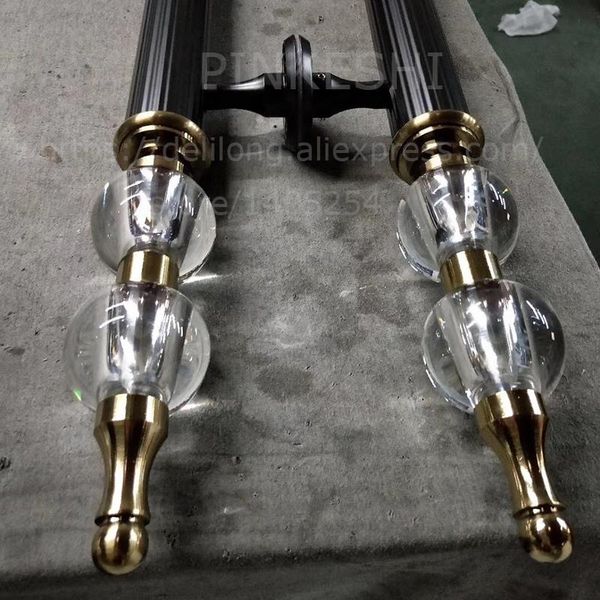 

glass entrance door pull nd push big crystal handle handles & pulls