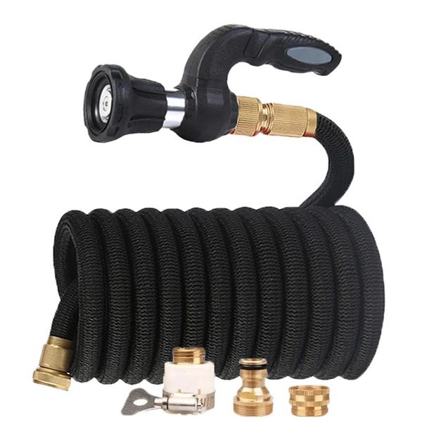 

watering equipments high pressure fireman nozzle garden hose stronger water flow expandable flexible magic plastic pipe irrigation tools